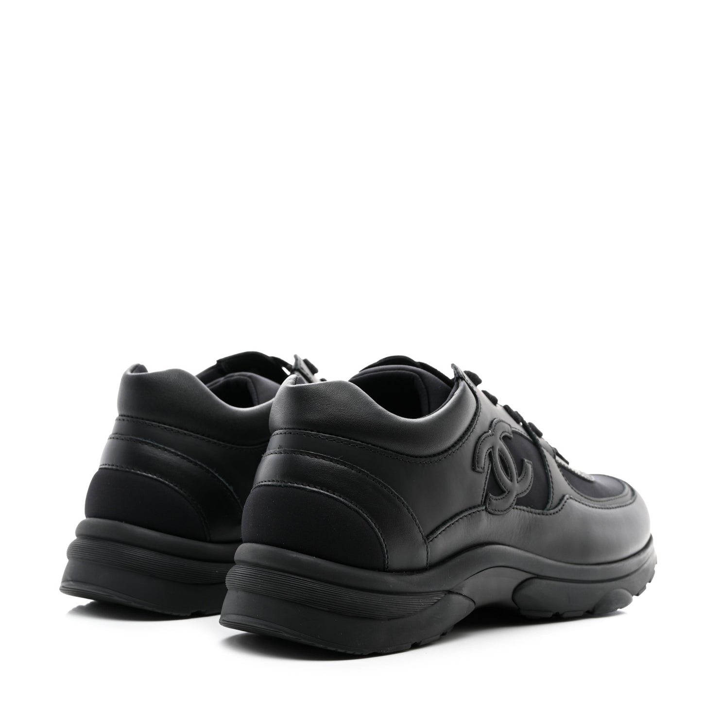 Calfskin Lambskin CC Uniform Sneakers 42 Black