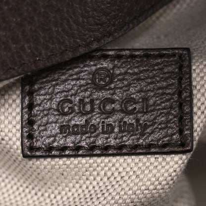Gucci GG Supreme Monogram Mini Horsebit 1955 Asymmetric Shoulder Bag Beige Ebony 6 of 11