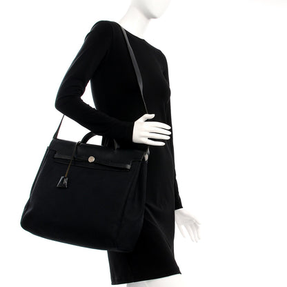 Hermes Toile Vache Calfskin Herbag 39 MM Black 2 of 24