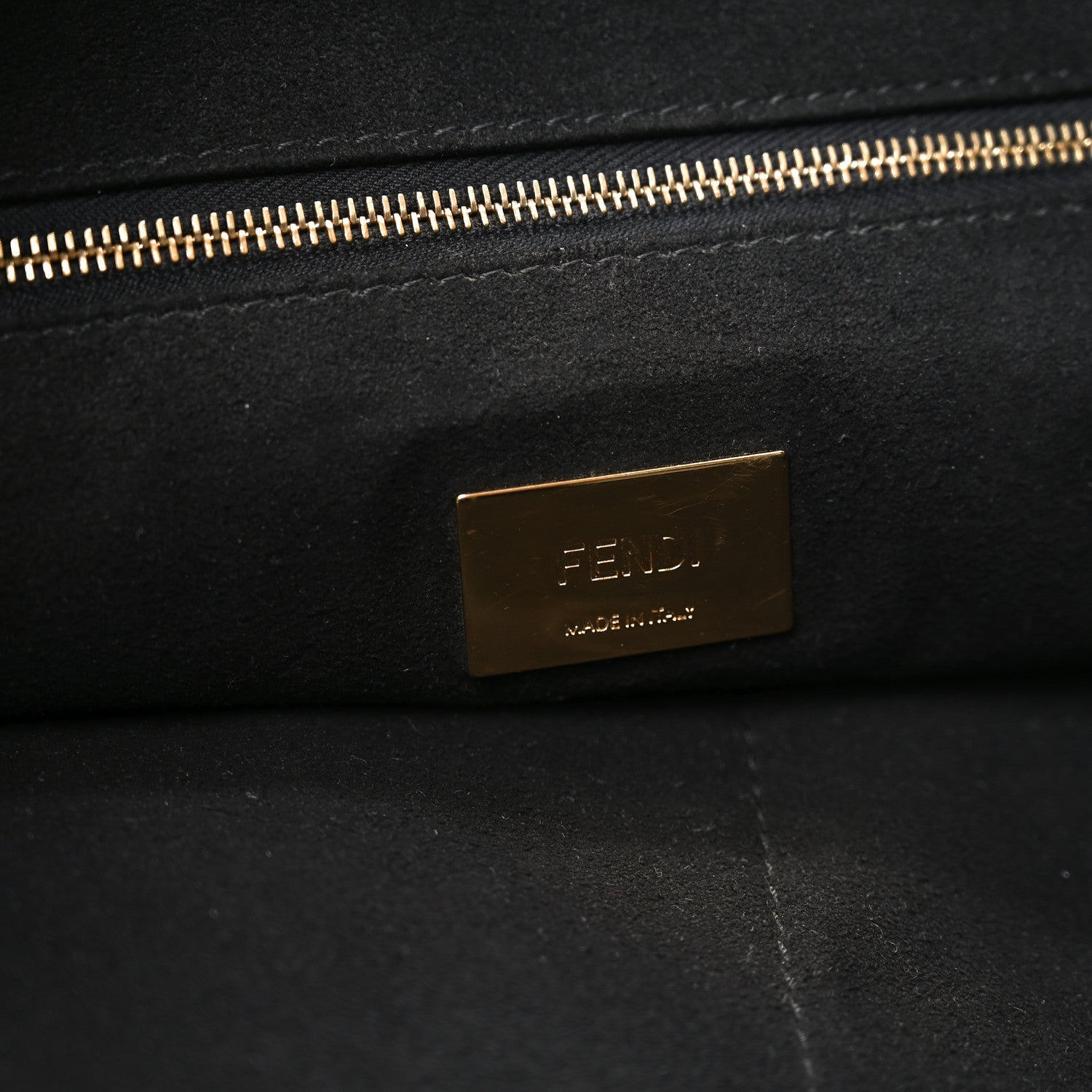 Fendi Vitello Glacier Large FF Tote Black 6 of 10