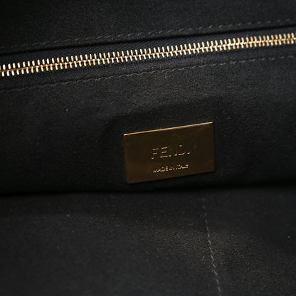 Fendi Vitello Glacier Large FF Tote Black 6 of 10