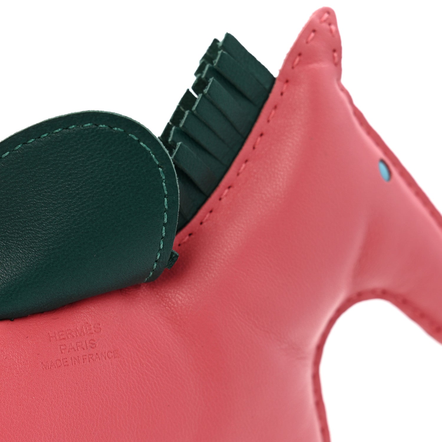 Hermes Milo Lambskin Grigri Rodeo Horse Bag Charm GM Rose Azalee Malachite Lime Celeste 3 of 6