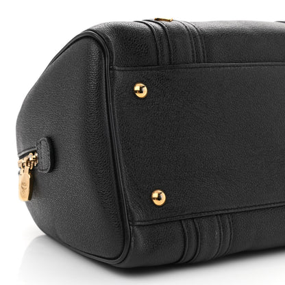 MCM Grained Calfskin Studded Boston Bag Black 11 of 12