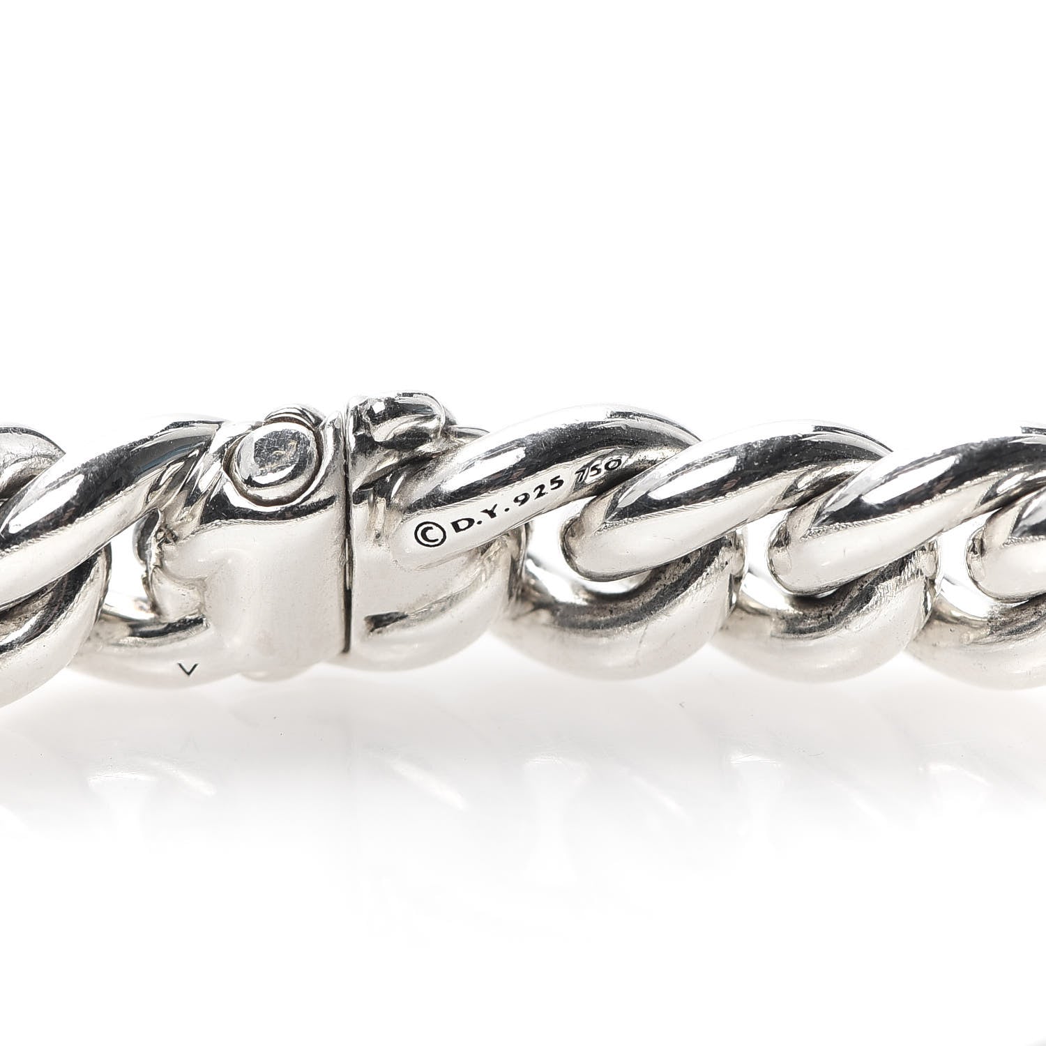 David Yurman Sterling Silver 18K Yellow Gold Belmont Curb Link ID Bracelet 4 of 6