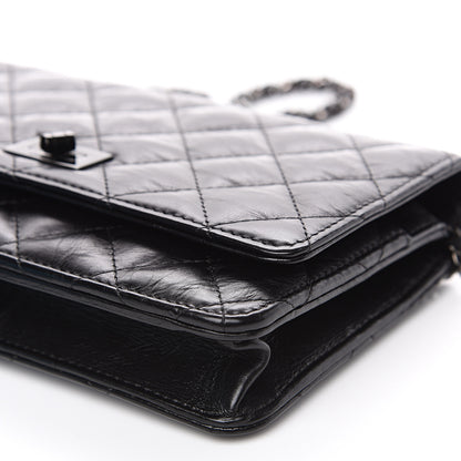 Chanel Aged Calfskin Quilted Reissue Wallet On Chain WOC So Black 9 of 9