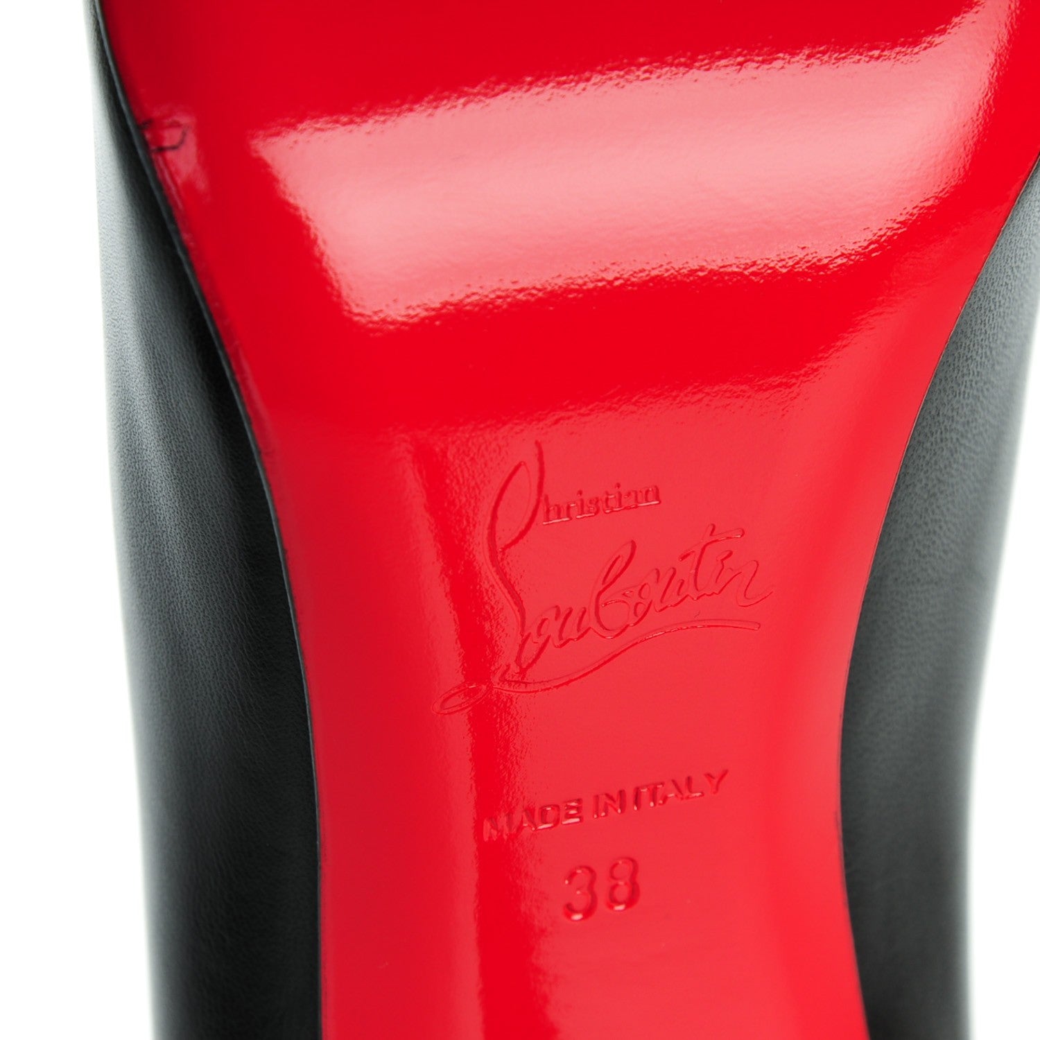 Christian Louboutin Shiny Nappa Toot Couverte 100 Pumps 38 Black 6 of 8
