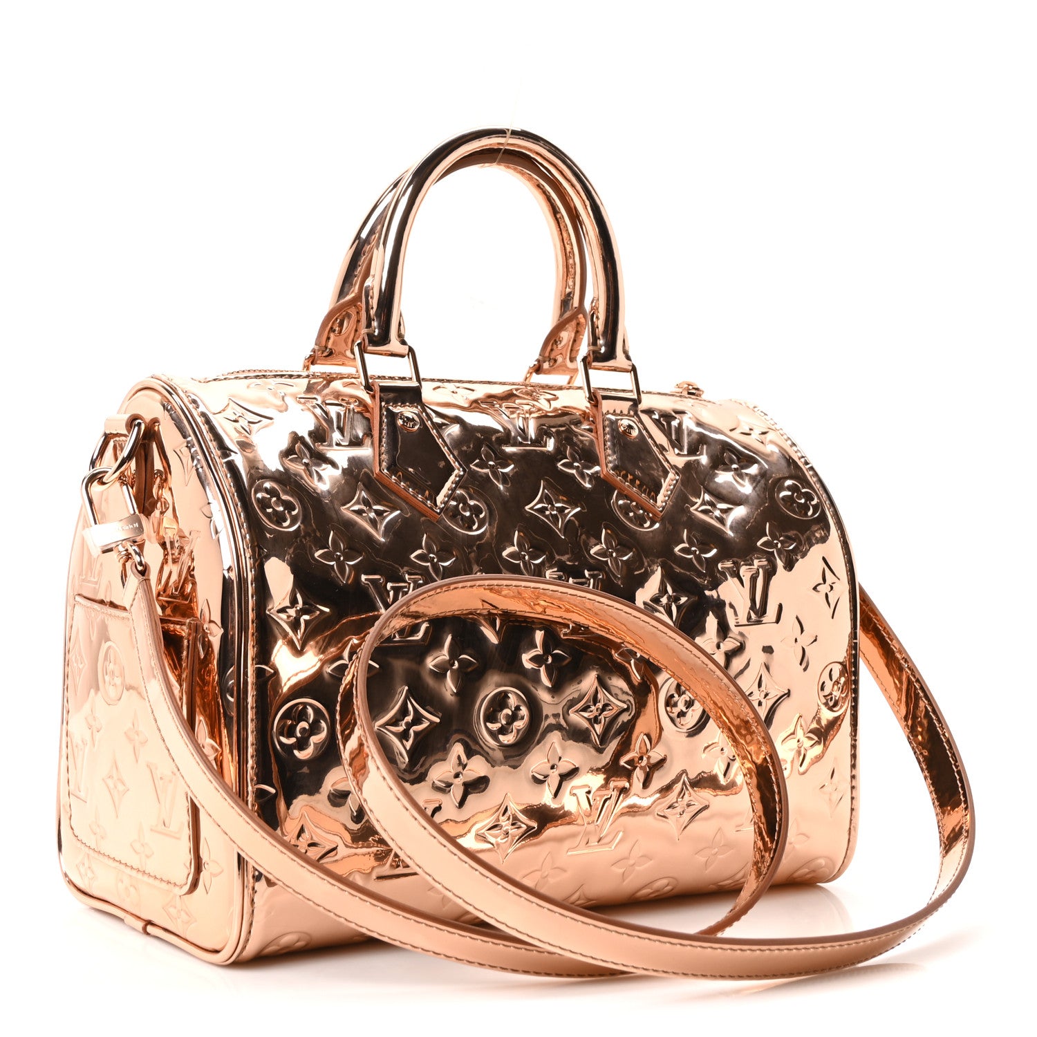 Louis Vuitton Monogram Miroir Speedy Bandouliere 25 Copper 3 of 9