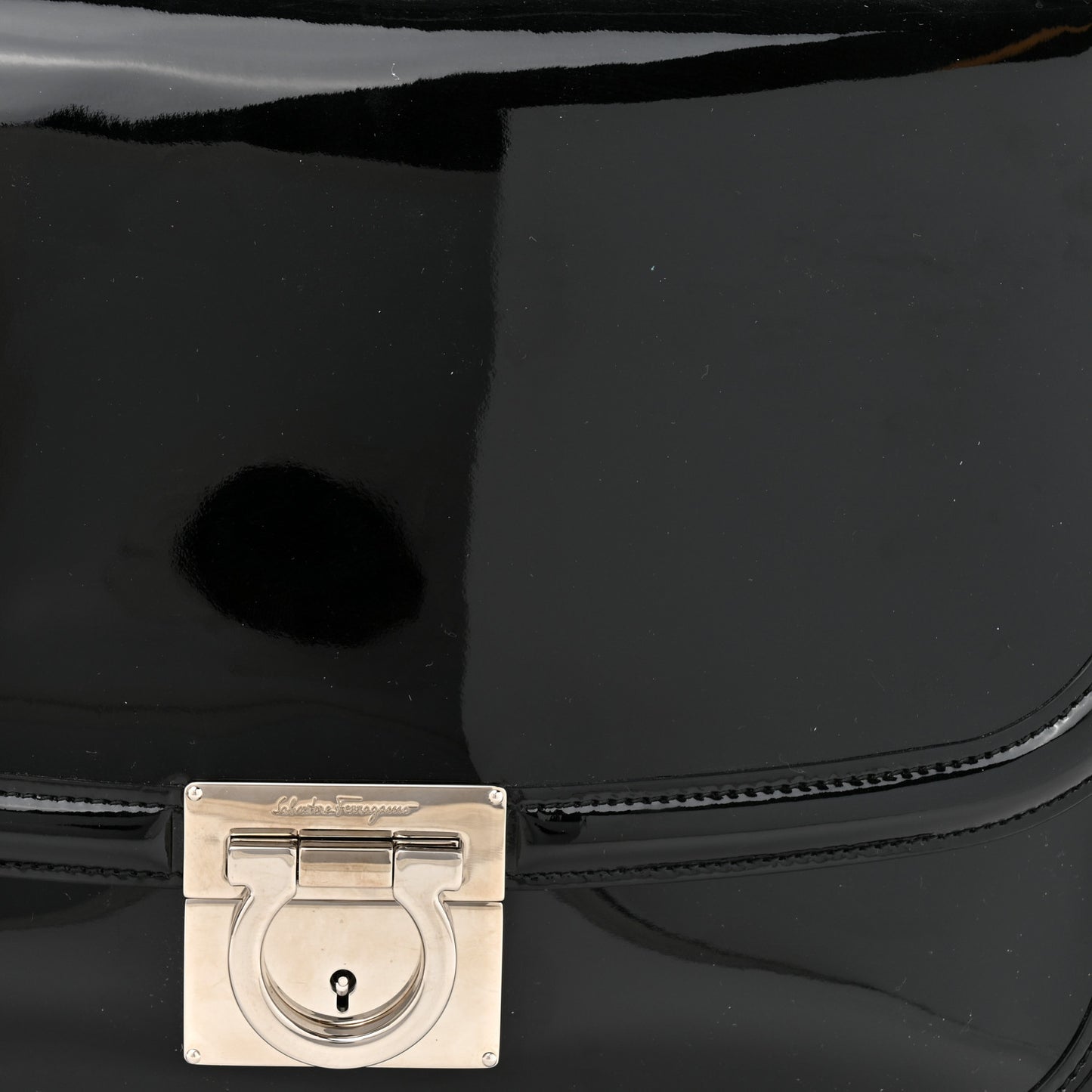 Patent Jody Shoulder Bag Black