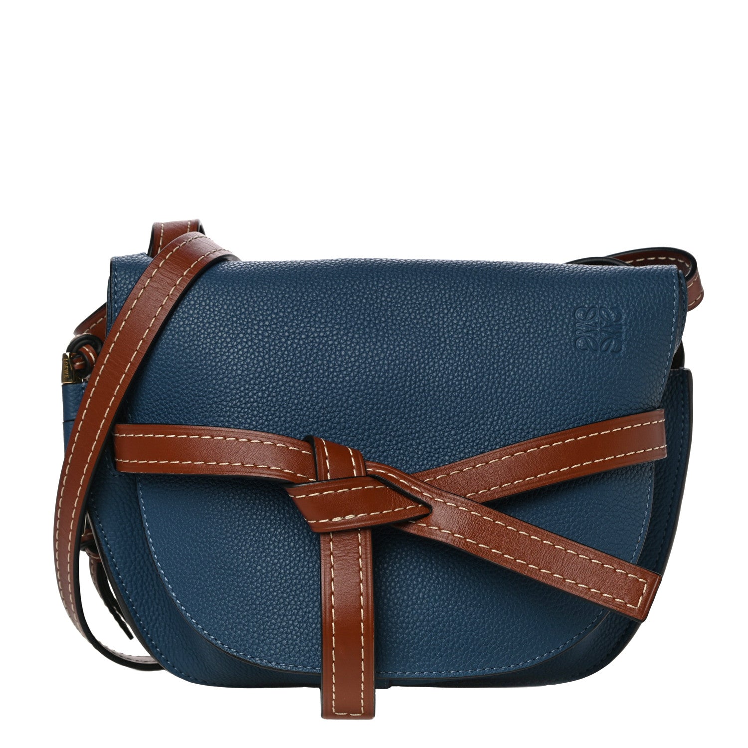 Loewe Grained Calfskin Small Gate Crossbody Bag Varsity Pecan 1 of 10