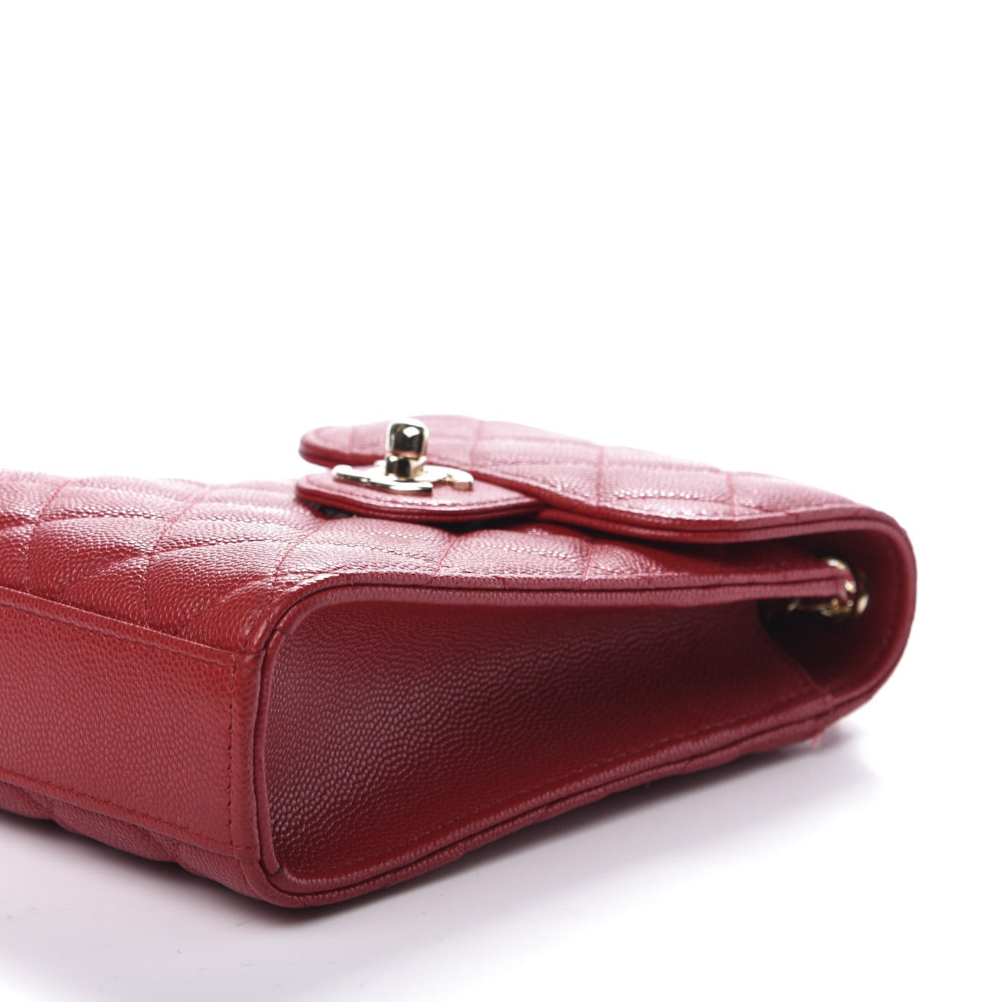 Caviar Quilted Classic Phone Holder Red
