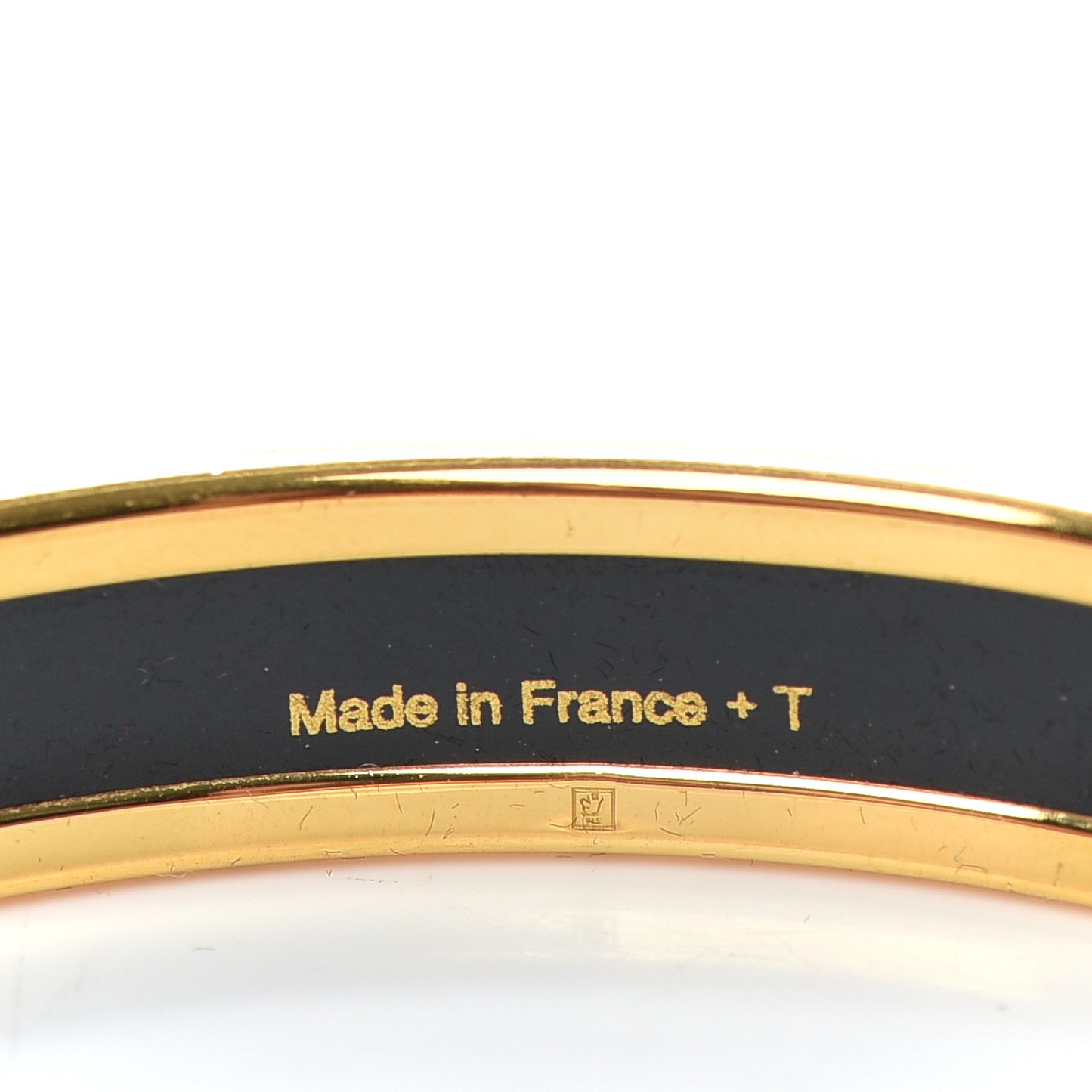 Enamel Printed Narrow Caleche Bracelet 65 Orange