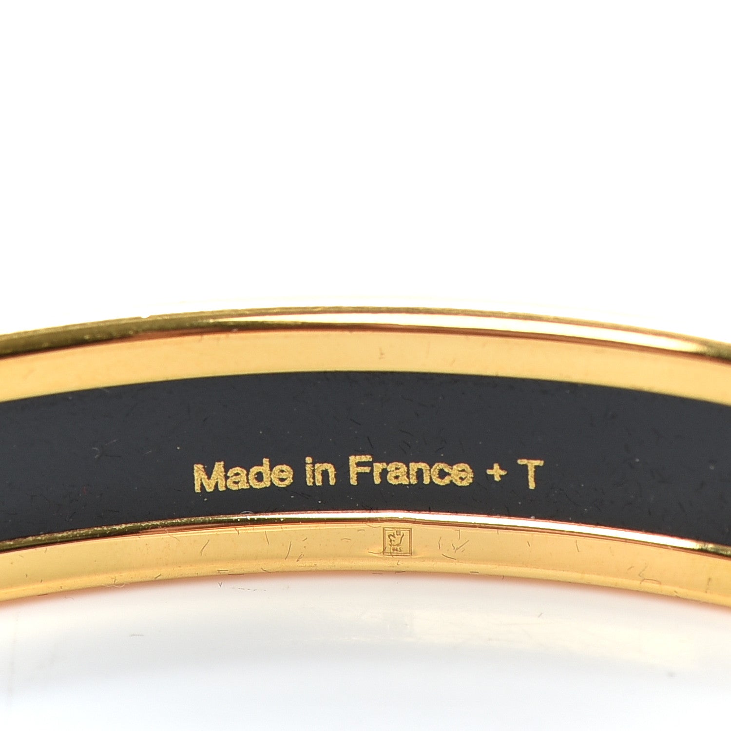 Hermes Enamel Printed Narrow Caleche Bracelet 65 Orange 5 of 5