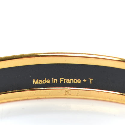 Hermes Enamel Printed Narrow Caleche Bracelet 65 Orange 5 of 5