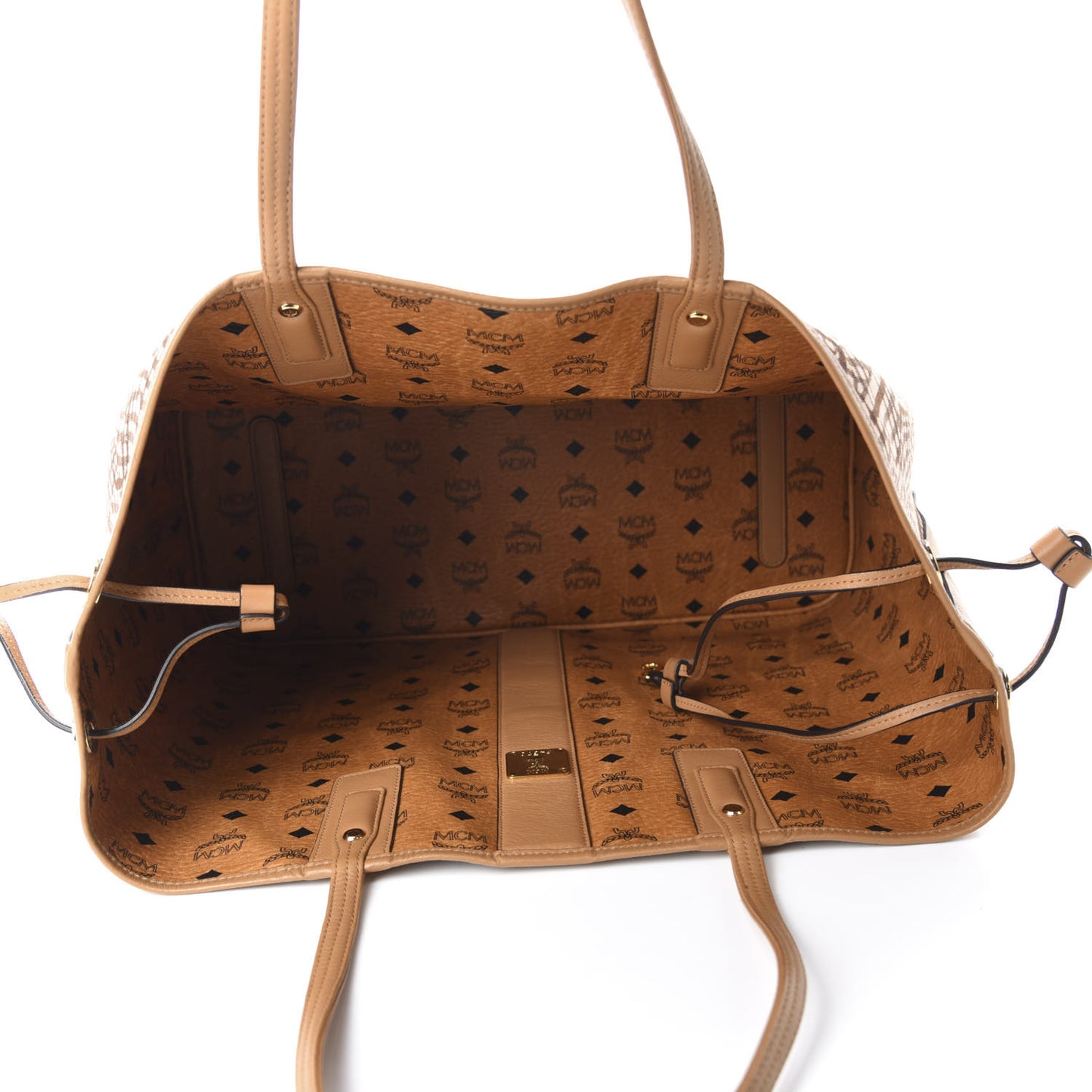 Visetos Large Liz Reversible Shopper Tote Cognac