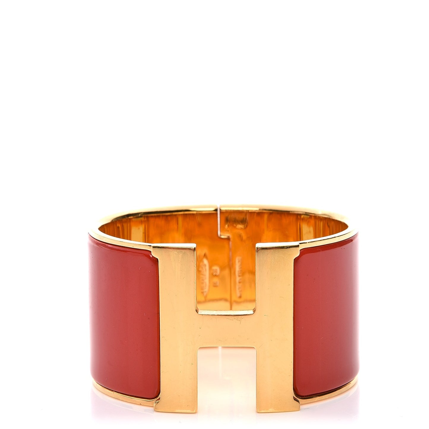 Enamel Clic Clac H Extra Wide Bracelet PM Capucine