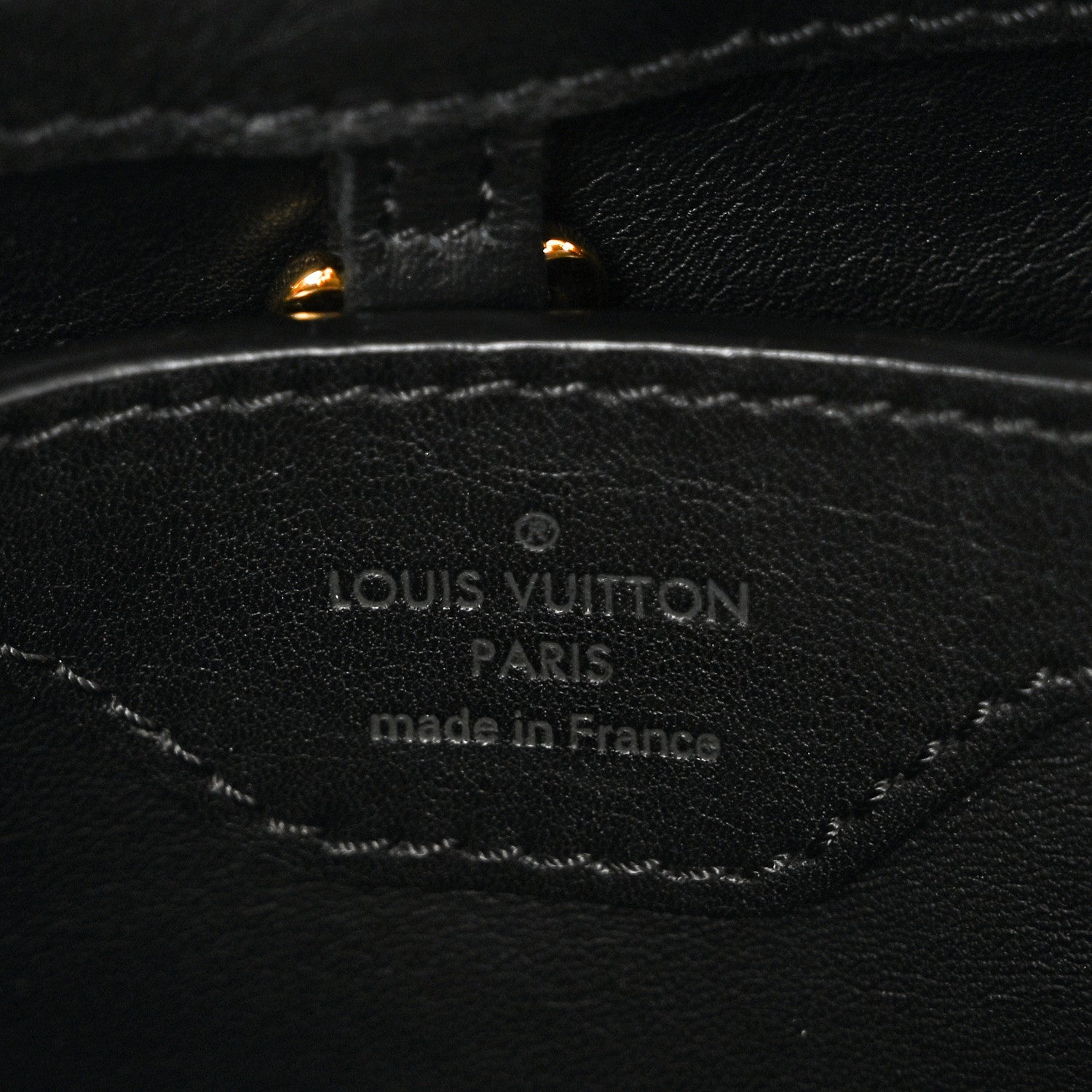 Louis Vuitton Calfskin Studded Flower Capucines BB  Black 6 of 9