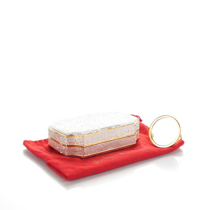 Judith Leiber Swarovski Crystal Minaudiere Clutch Silver 4 of 6