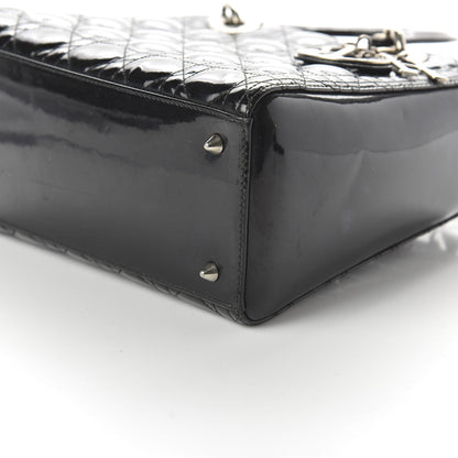 Christian Dior Patent Cannage Medium Lady Dior Black 8 of 11