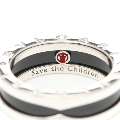 Bulgari Sterling Silver Ceramic Save The Children One-Band Ring 55 7.25 7 of 8