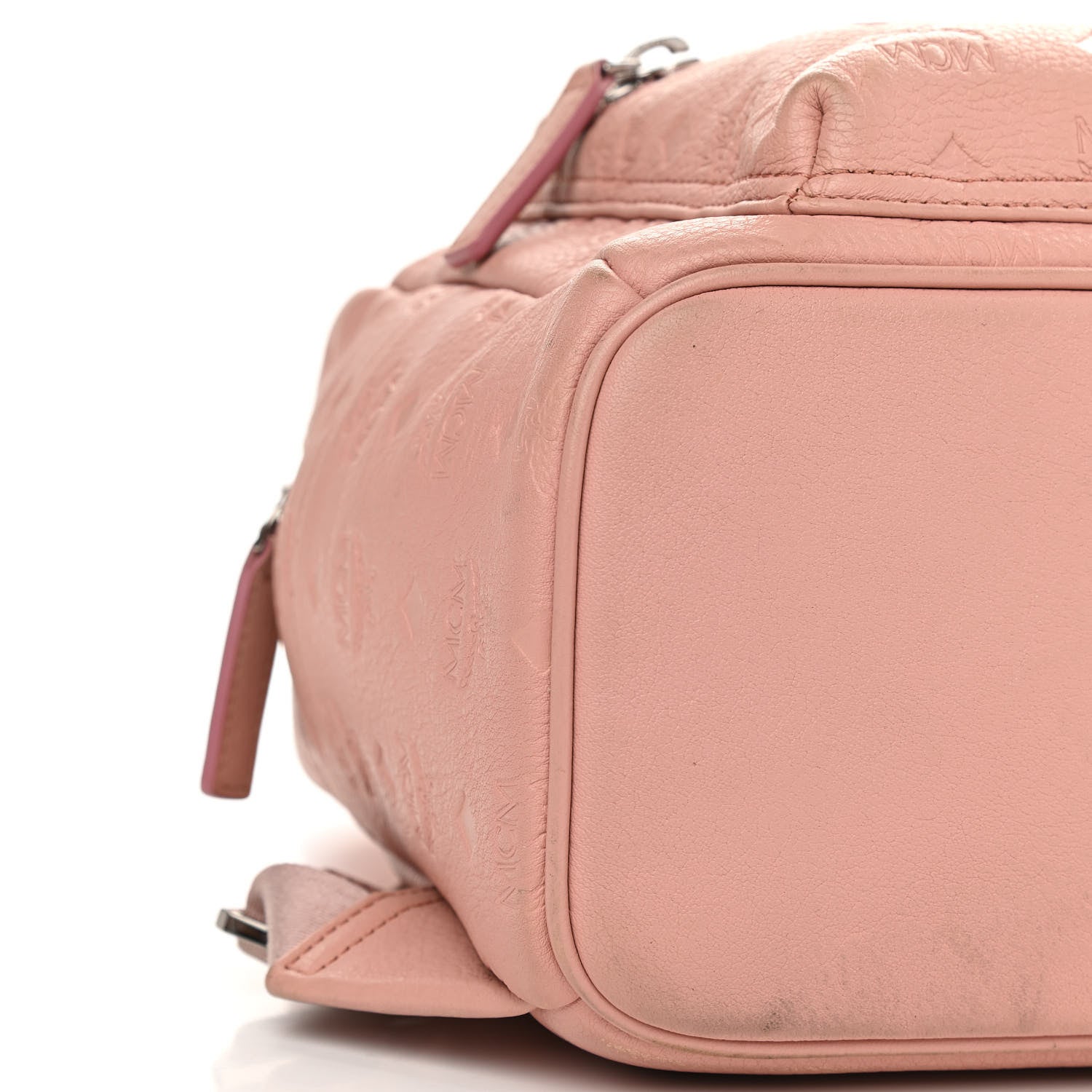 MCM Calfskin Ottomar Monogram Small Backpack Pink 9 of 15