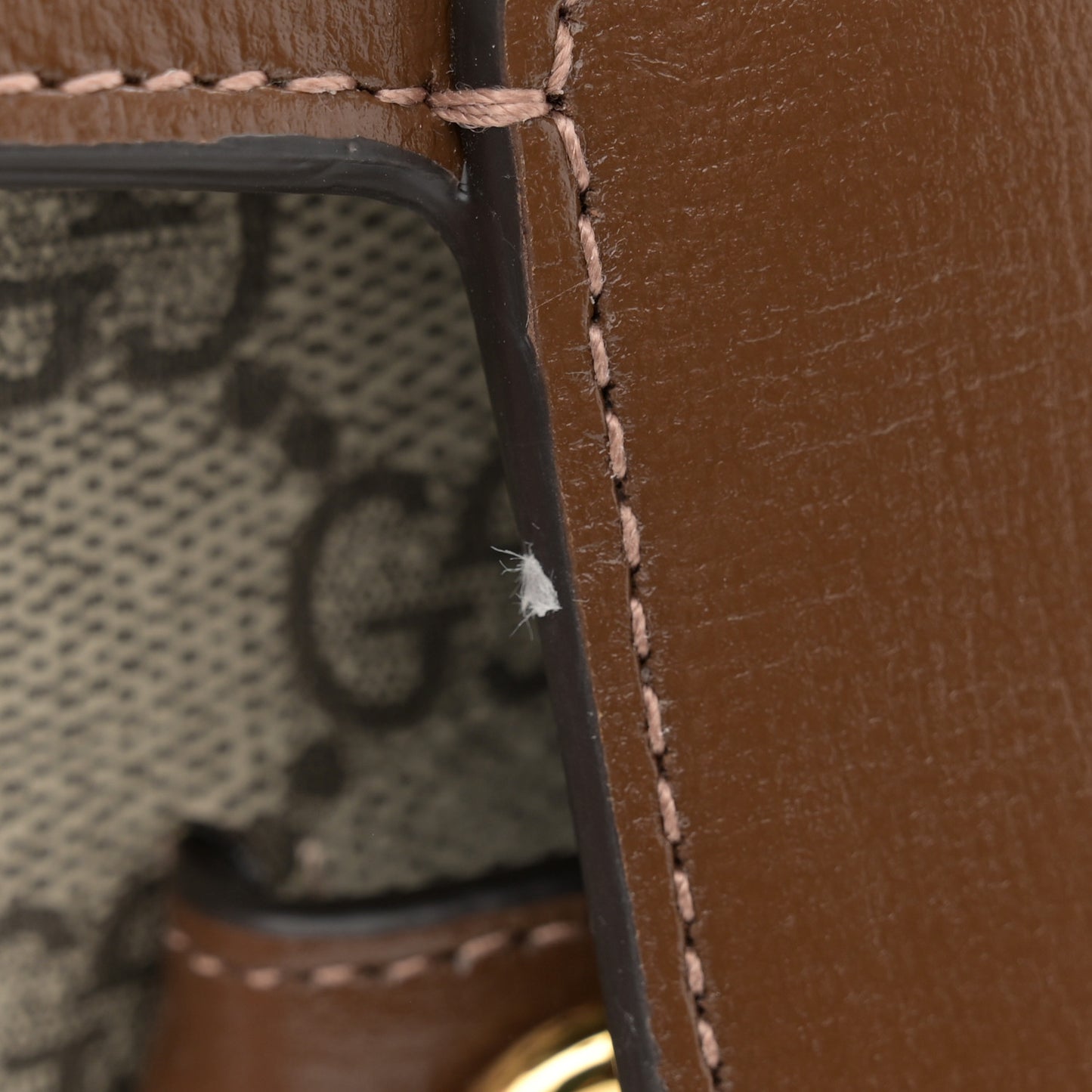 GG Supreme Monogram Horsebit 1955 Belt Bag Beige Brown Sugar