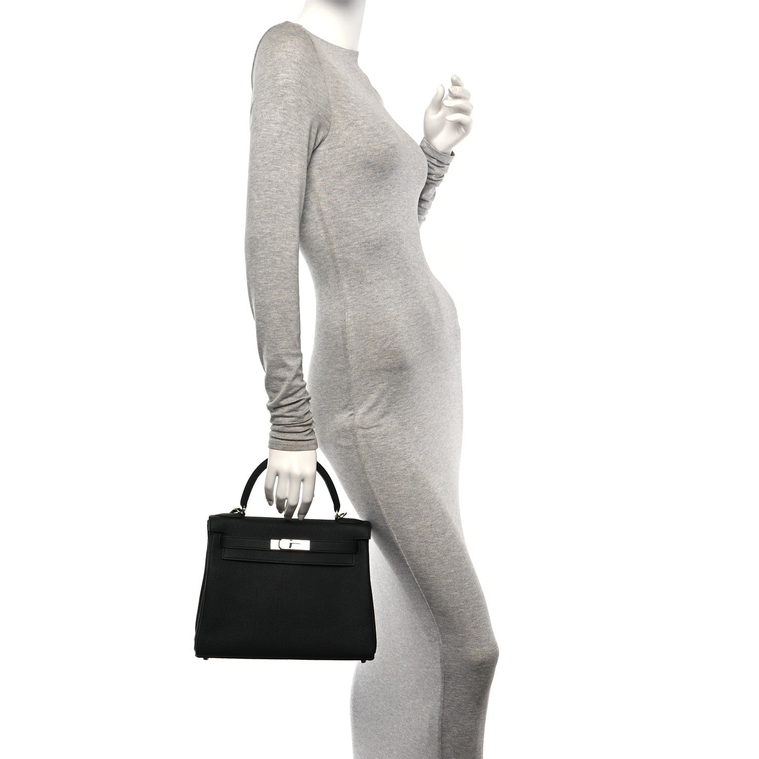 Hermes Togo Kelly Retourne 28 Black 3 of 10