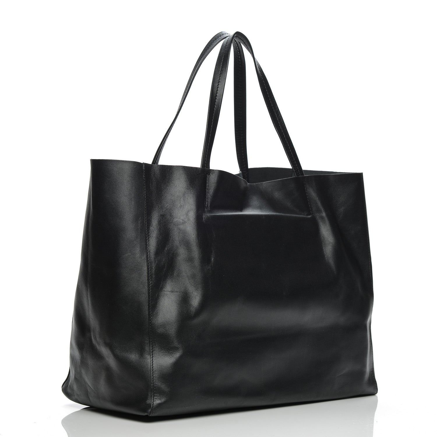 Celine Lambskin Horizontal Cabas Black 3 of 7