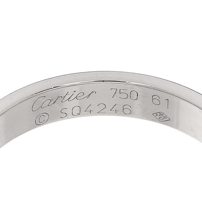 Cartier 18K White Gold 3.5mm LOVE Wedding Band Ring 61 9.5 4 of 5