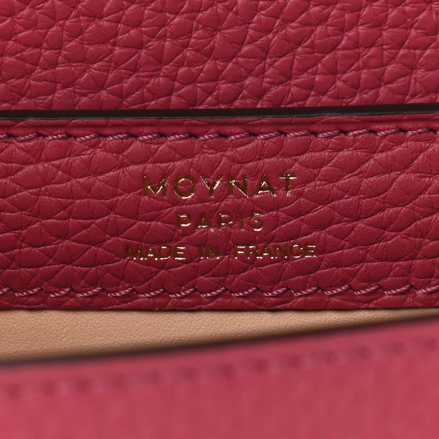 Moynat Taurillon Blush Rejane BB Litchi 8 of 10