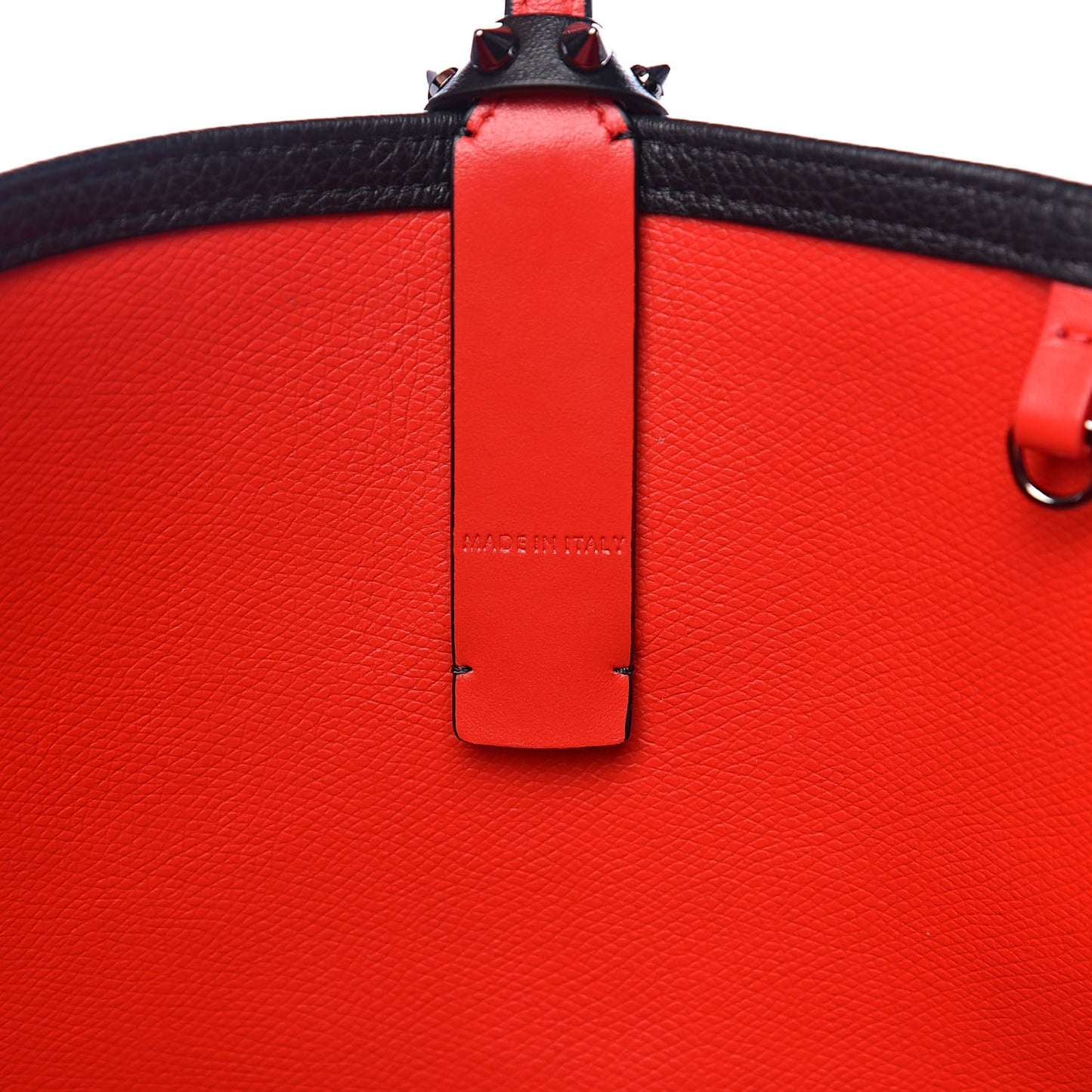 Calfskin Spikes East West Cabata Tote Black