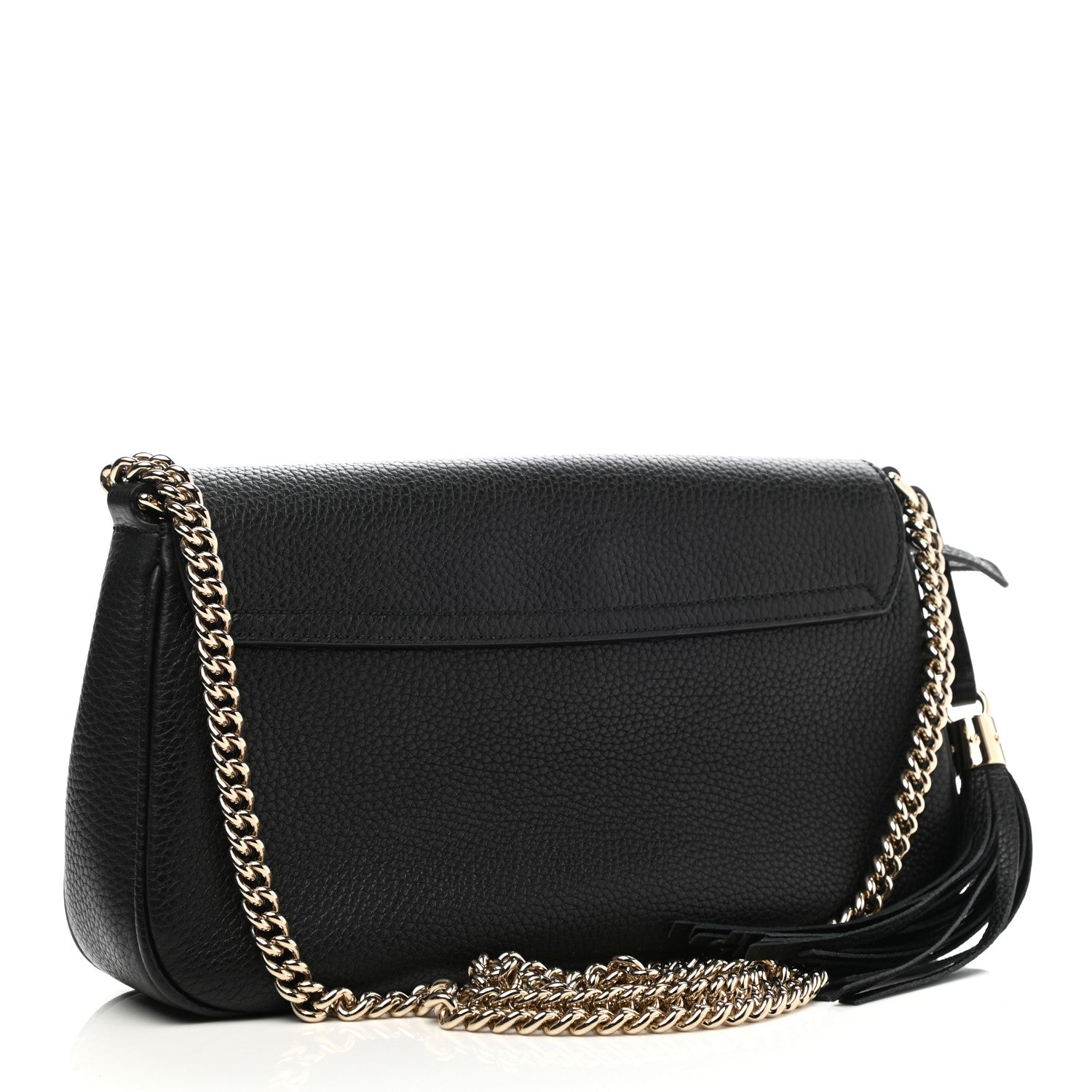 Gucci Pebbled Calfskin Medium Soho Flap Crossbody Black 3 of 12