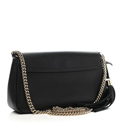 Gucci Pebbled Calfskin Medium Soho Flap Crossbody Black 3 of 12