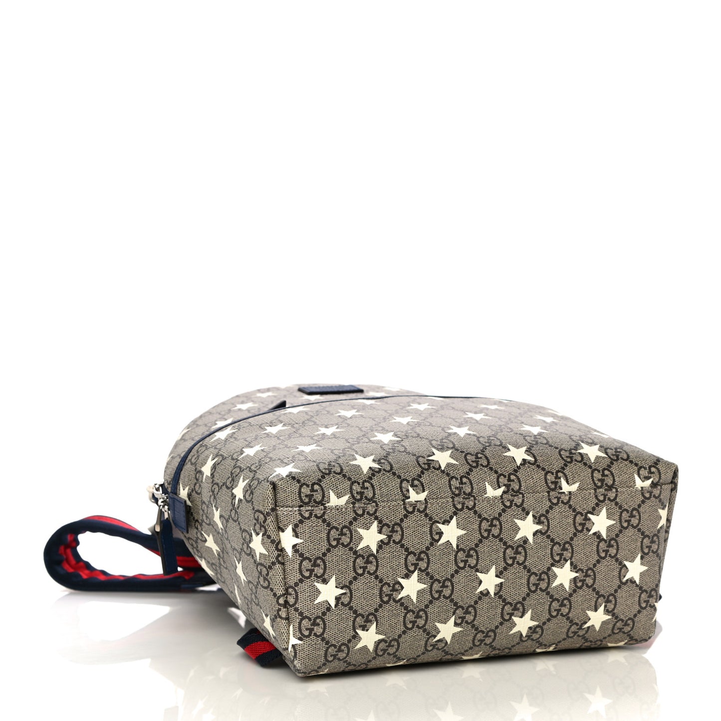 GG Supreme Monogram Stars Childrens Backpack Beige Ebony Yellow Royal