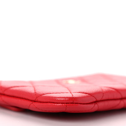 Chanel Caviar Quilted Small Cosmetic Case Red 8 of 10