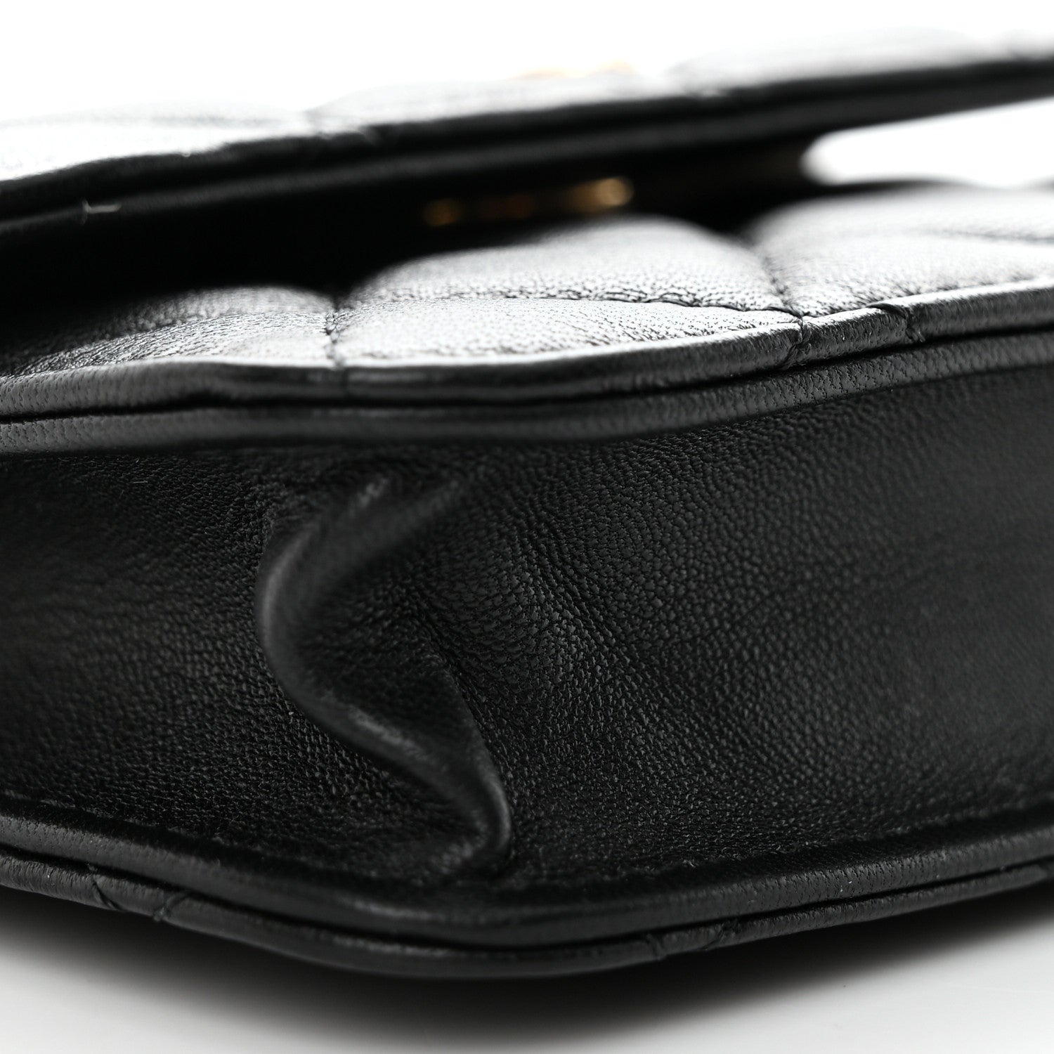 Chanel Lambskin Quilted Pearl Crush Clutch With Chain Black 10 of 12