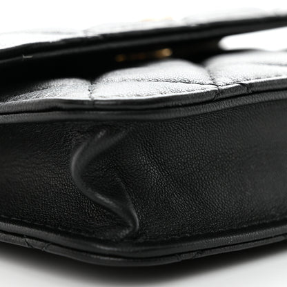 Chanel Lambskin Quilted Pearl Crush Clutch With Chain Black 10 of 12