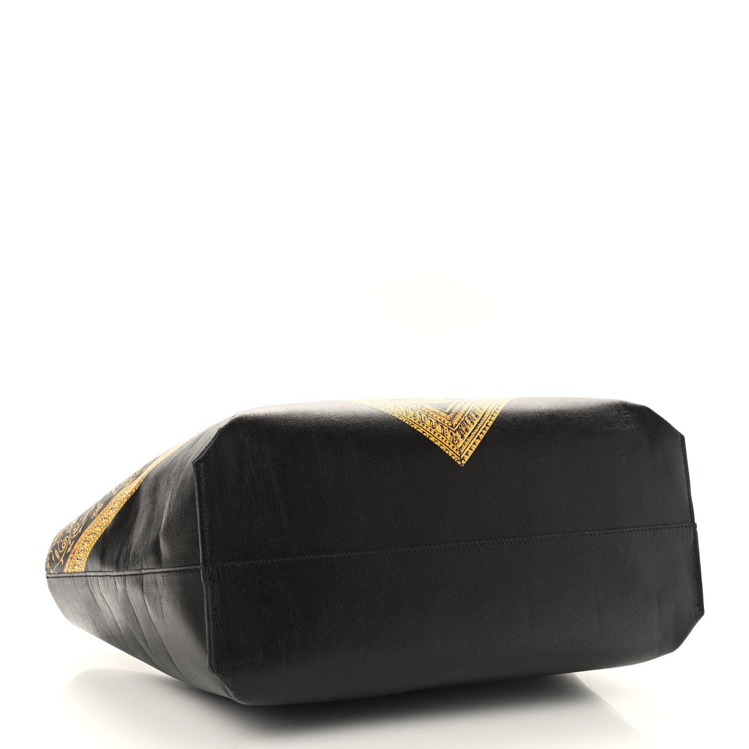 Versace Barocco Printed Tote Black Gold 4 of 9