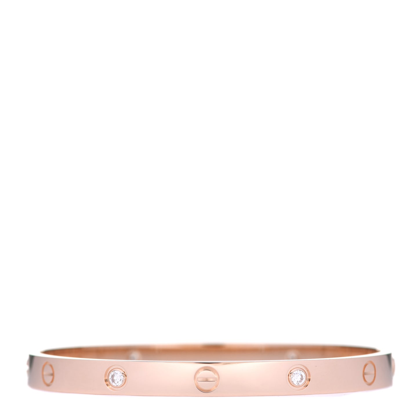 18K Pink Gold 4 Diamond LOVE Bracelet 19