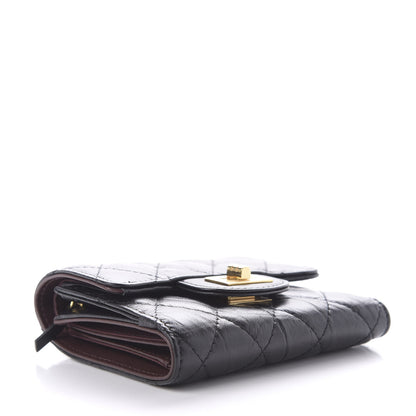 Chanel Aged Calfskin Quilted Reissue Compact Wallet Black 4 of 8