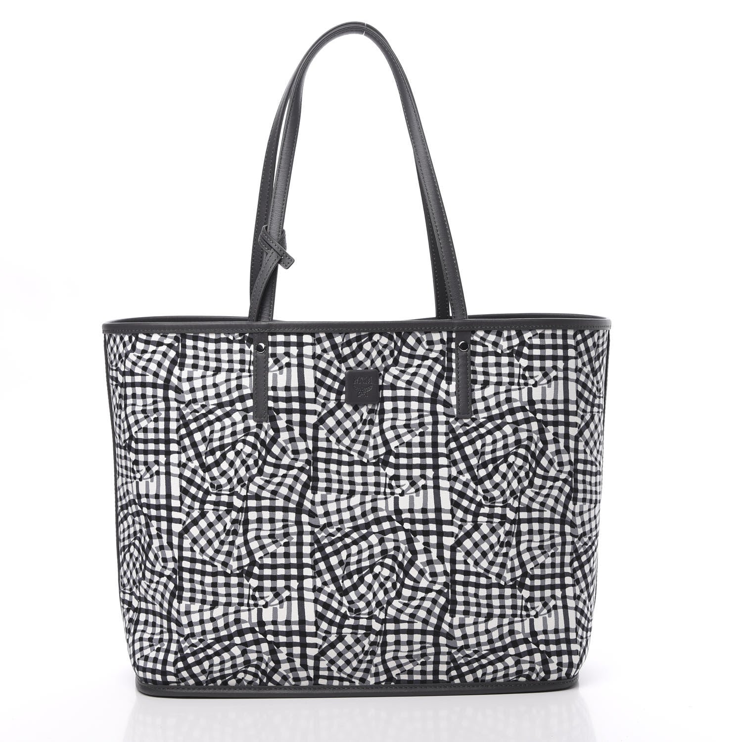 MCM Visetos Medium Liz Reversible Shopper Tote Phantom Grey 3 of 12