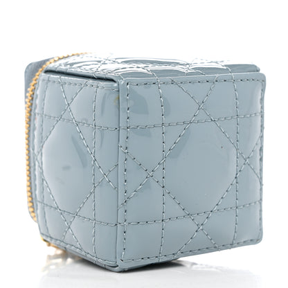 Christian Dior Patent Cannage Cube Wristlet Blue 4 of 10