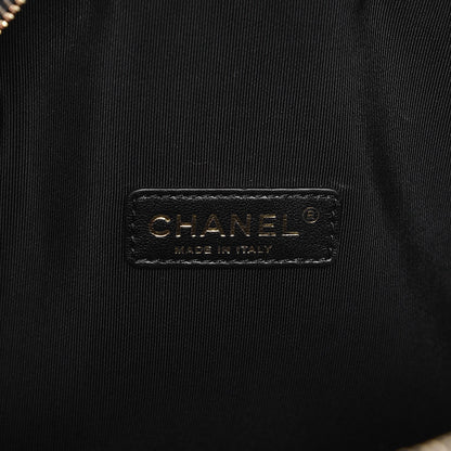 Chanel Lambskin Quilted Graphic Camera Case Beige Black 6 of 7