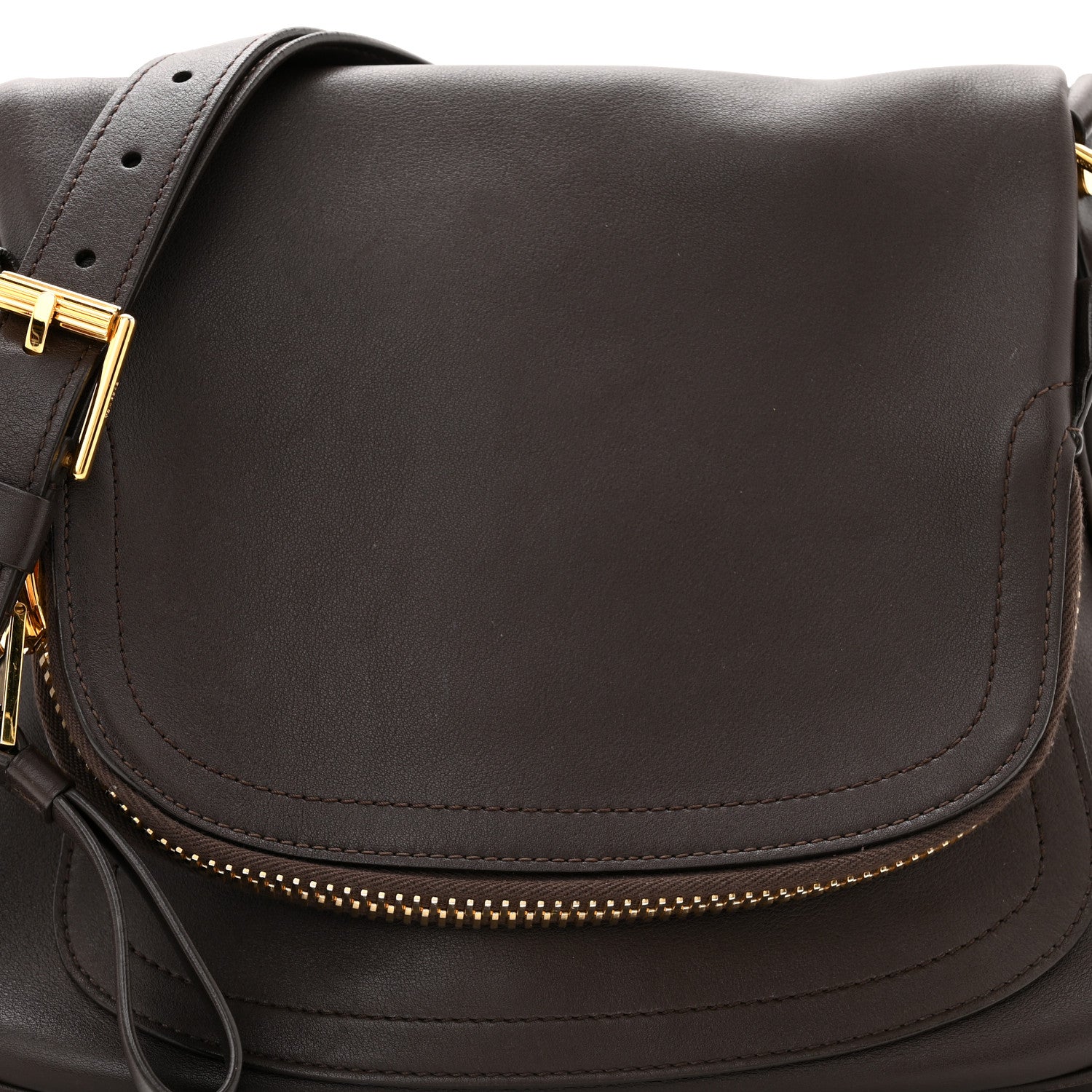 Tom Ford Grained Calfskin Medium Jennifer Crossbody Bag Brown 8 of 11