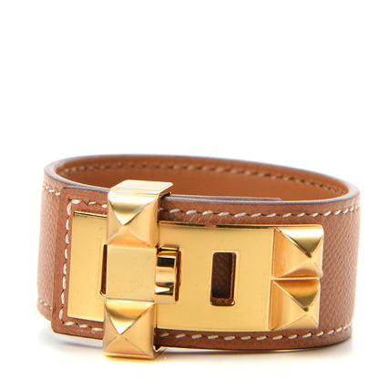 Hermes Epsom Collier de Chien CDC 24 Bracelet T1 Gold 1 of 7