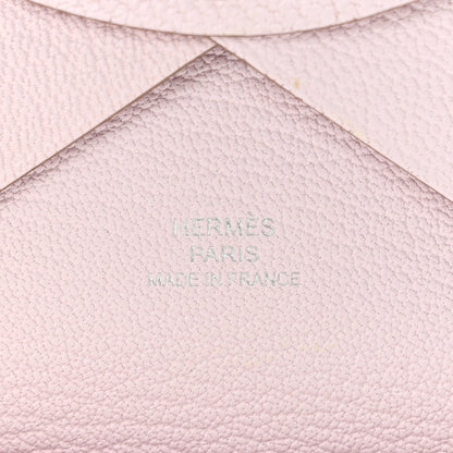 Hermes Chevre Mysore Calvi Duo Card Case Mauve Pale 6 of 10
