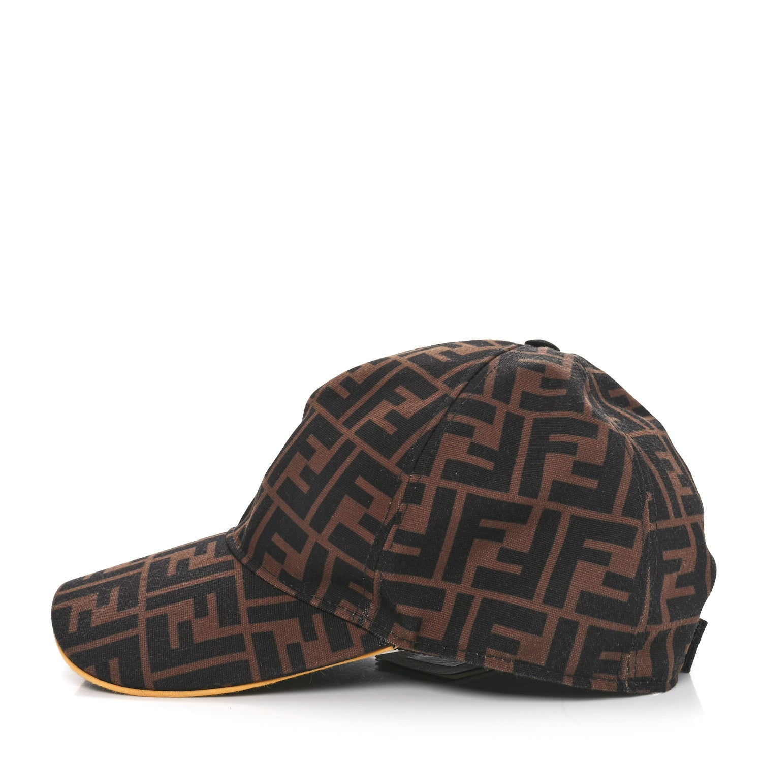 Fendi Canvas FF Reloaded Baseball Hat Tobacco Yellow 4 of 8