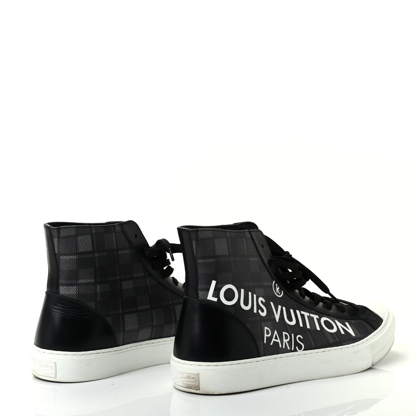 Damier Tartan Tattoo Sneaker Boots 9 Black