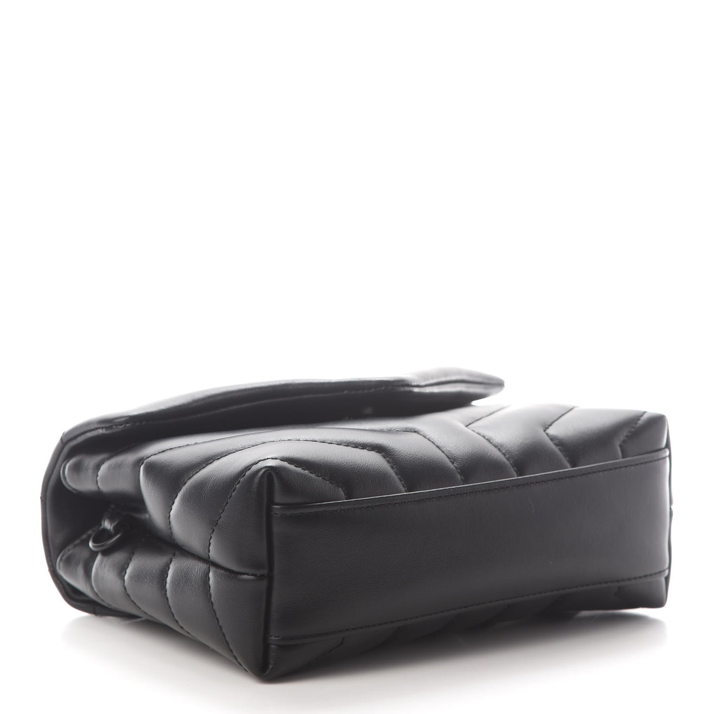 Calfskin Y Quilted Monogram Toy Loulou Crossbody Bag Black