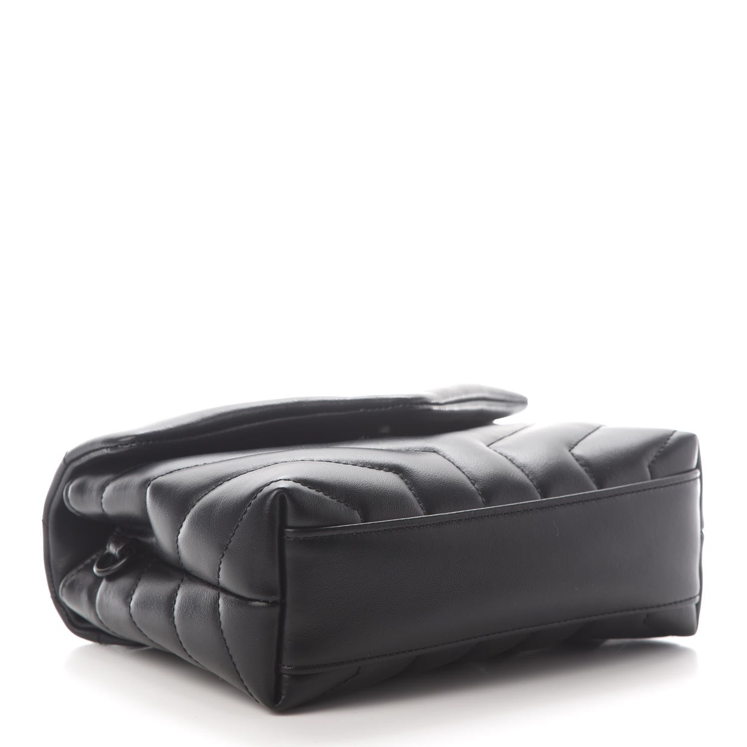 Saint Laurent Calfskin Y Quilted Monogram Toy Loulou Crossbody Bag Black 3 of 8