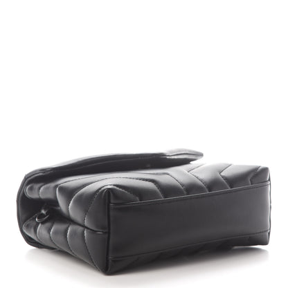 Saint Laurent Calfskin Y Quilted Monogram Toy Loulou Crossbody Bag Black 3 of 8